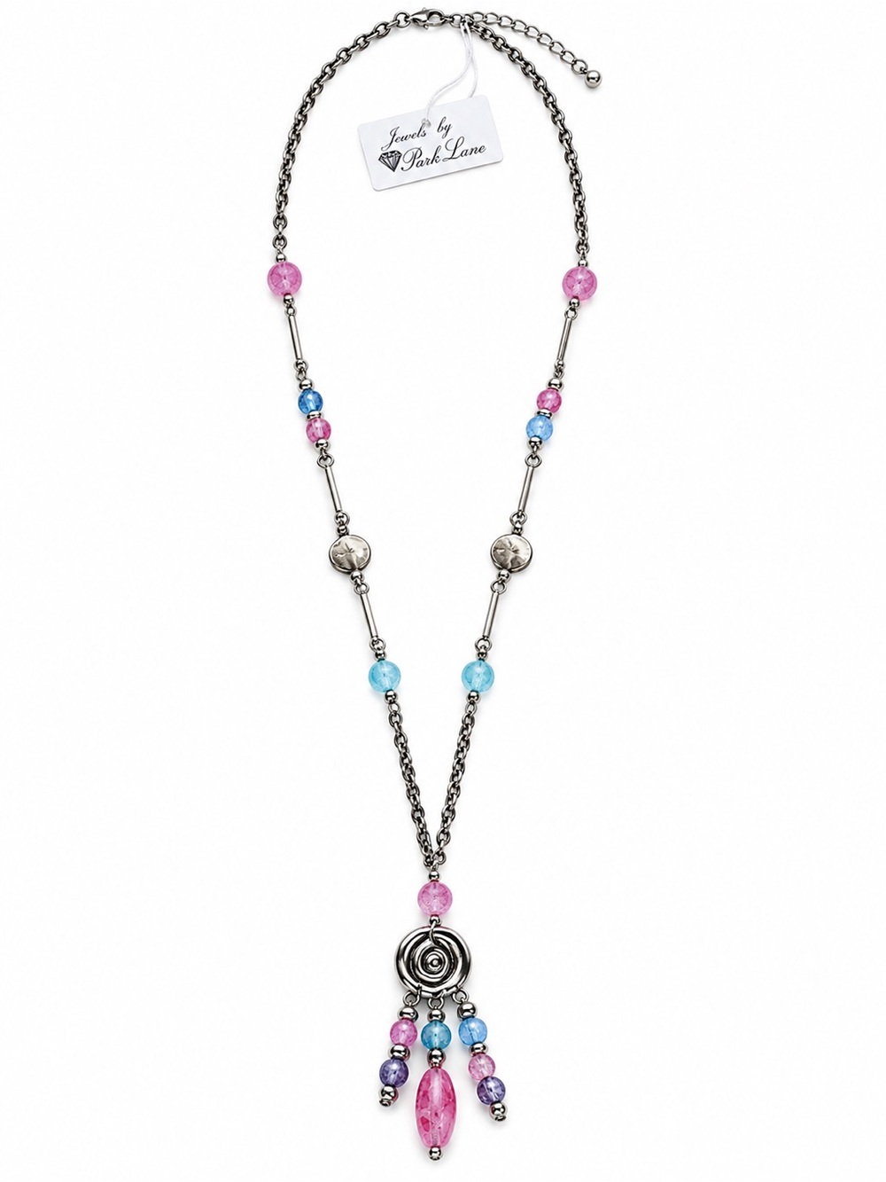 Park Lane Pink, Blue & Purple Silver Tone “Colors of the Wind” Necklace NIB